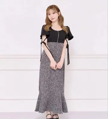apres jour 아프레 주르 소매 플레어 머메이드 원피스