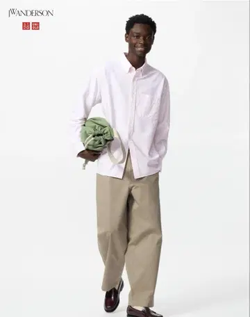 유니클로 JW ANDERSON 턱 와이드 치노 허리 85cm