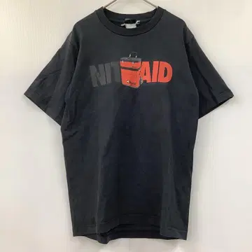 nitraid 나이트 레이드 구제 의류 반팔 티셔츠 로고 프린트 티 블랙