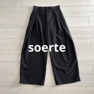 soerte 3턱 와이드 벌룬 트라우저