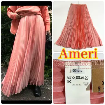 Ameri 핑크 플리츠 스커트 S