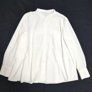 PLST 현행 25SS 백 프릴 밴드 카라 셔츠 워셔블 M