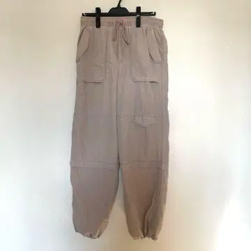 ZARA 카고 팬츠 베이지 핑크