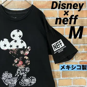 Disney neff 페이즐리 꽃무늬 달리아 별 패턴 반팔 티셔츠 미키