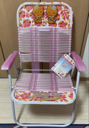 산리오 헬로키티 비치 의자 접이식 의자 일광화상 키티