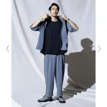 MOTHER 히가시하라 아키 FORME 그레이 와이드 팬츠 XL 플리츠