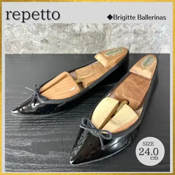 S299 현행 repetto 브리지트 발레 슈즈 페이턴트 블랙 37