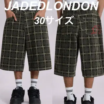 JADED LONDON 하프 팬츠 체크 무늬
