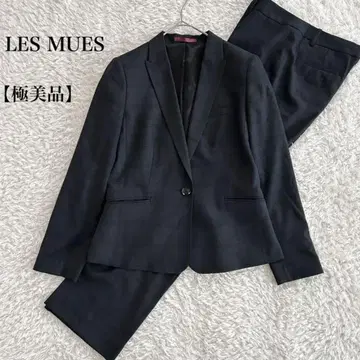 LES MUES 수트 셋업 워셔블 셋업 체크 다크 네이비