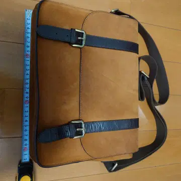 브라운 가죽 메신저 백