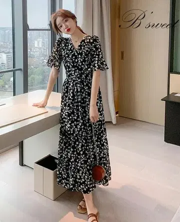 롱 기장 원피스
