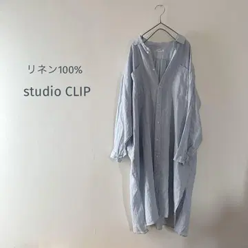 studio CLIP 스튜디오 클립 린넨 벙벙 원피스 블루