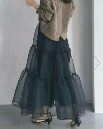 la boutique bon bon 시어 오간자 티어드 스커트