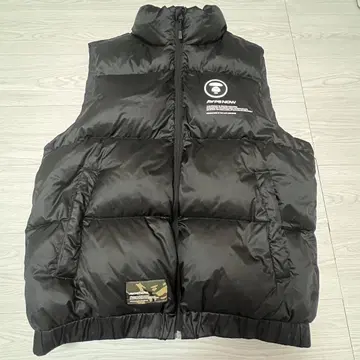 AAPE NOW 블랙 다운 베스트