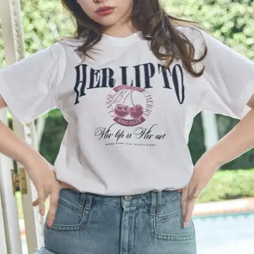 herlipto Classic Cherry Tee 화이트 화이트 한정판