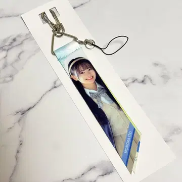 AKB48 18기 네이비 메시지 리본 키링 이토 모모카