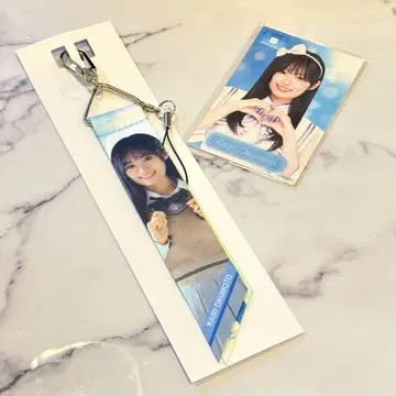 AKB48 18기 네이비 메시지 리본 키링 + 스티커 오쿠모토 카이리