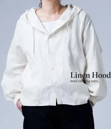 wafu 린넨 후드티 레몬 쉬폰