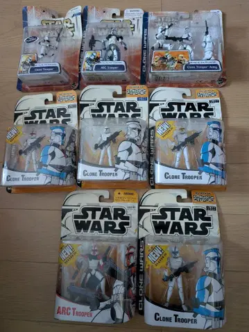 Star Wars CLONEWARS 클론 트루퍼 외 피규어 8세트