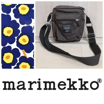 스테디셀러! 마리메꼬 marimekko 숄더백 카라비너 브라운 계열
