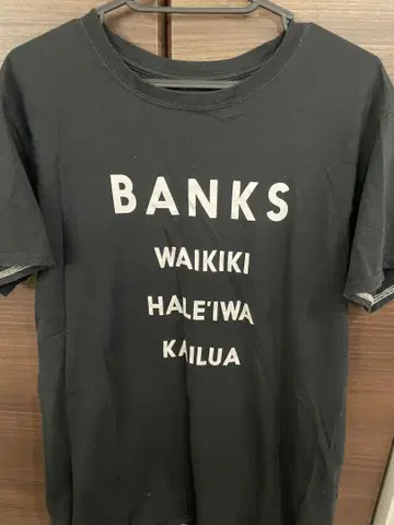 BANKS JOURNAL 블랙 티셔츠 M 하와이