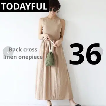 투데이풀(todayful) 백 크로스 리넨 원피스