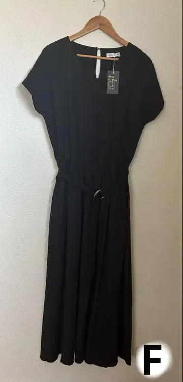 새상품 LACE LADIES 레이스 여성용 롱 원피스 블랙 F
