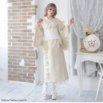 더블 리본 프릴 티어드 유카타