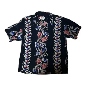 새상품급 AVANTI SILK 알로하 셔츠 레이 M