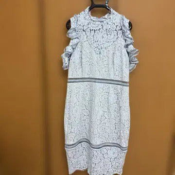 KEEPSAKE 화이트 레이스 슬리브리스 원피스 L