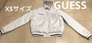 GUESS 화이트 바시티 자켓 여성용 XS 사이즈