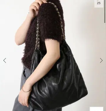 SLOBE IENA 퀼팅 백 블랙