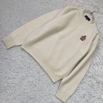 Ralph Lauren 어깨 버튼 니트 아이보리 M 깔끔한 고급스러운