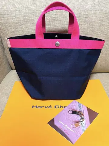 에르베샤 펠리에 보트형 토트 네이비 푸샤 도라제 택 707CD