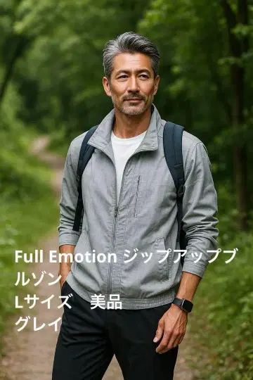 Full Emotion 그레이 집업 블루종 L 사이즈