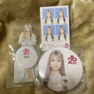 AKB48 타카하시 아야네 캔뱃지 아크릴 스탠드 포토 카드 3개 세트