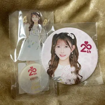 AKB48 치바 에리 아크릴 스탠드 캔뱃지 2개 세트
