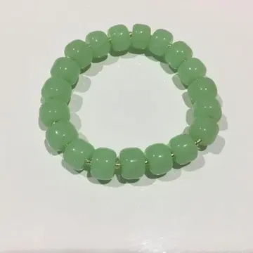 그린 컬러 엘라스틱 비즈 팔찌
