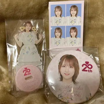 AKB48 타구치 아야카 캔뱃지 아크릴 스탠드 포토 카드 3개 세트