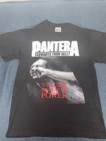새상품급! 아노짱 착용 모델 PANTERA 1992년 빈티지 밴딩 티셔츠