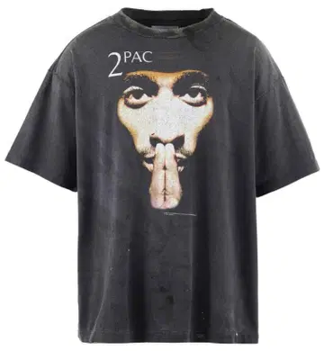 2PAC 티셔츠 다크 그레이 빅 실루엣 L 사이즈
