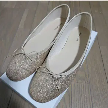 bonitas 골드 플랫 슈즈 24.0 SLOBEIENA 라메