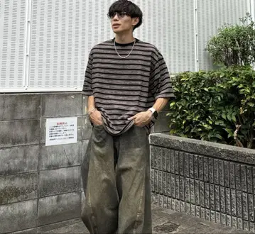 WETTEMPT 크루넥 보더 티셔츠