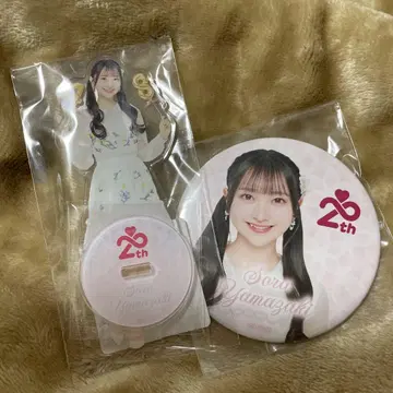 AKB48 야마자키 소라 아크릴 스탠드 캔뱃지 2개 세트