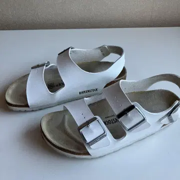 버켄스탁/샌들 밀라노 화이트 우먼 39/25cm
