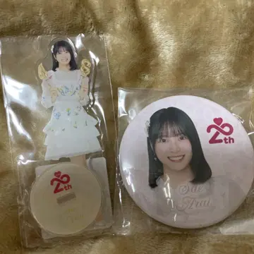 AKB48 아라이 아야나가 아크릴 스탠드 캔뱃지 2개 세트