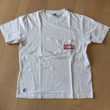 새상품급 CHUMS 참스 티셔츠 포켓 부착 화이트 L