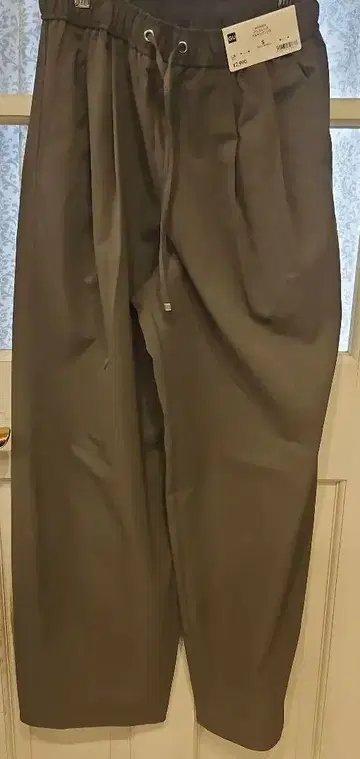 지유 배럴 레그 풀온 팬츠 S