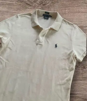 Ralph Lauren 크림색 피케 셔츠
