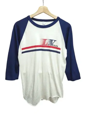 USA제 80s THE KNITS 라스베가스 래글런 티셔츠